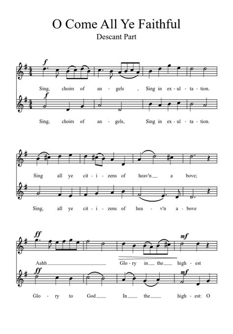 O Come, All Ye Faithful (Downloadable Choral Score)